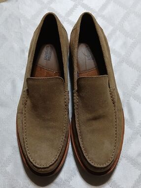 Johnston & Murphy Lyles Venetian Loafers Men's 12M Tan Suede Casual Shoes